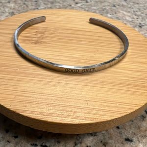 Silver “good shit.” Bracelet